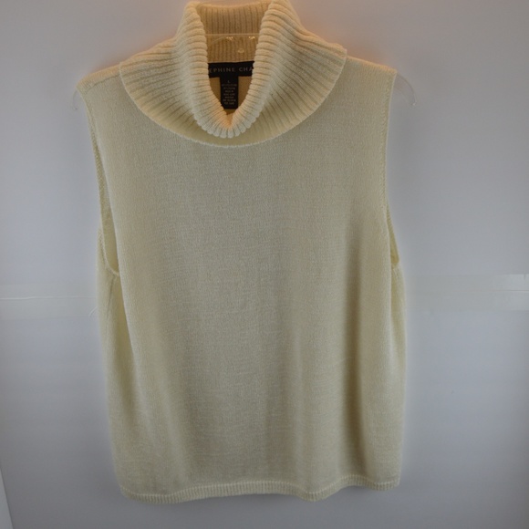 🔴 Josephine Chaus Sleeveless Turtleneck Sweater - Picture 1 of 5